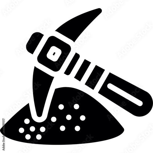 Archaeological Site Grid Glyph Icon