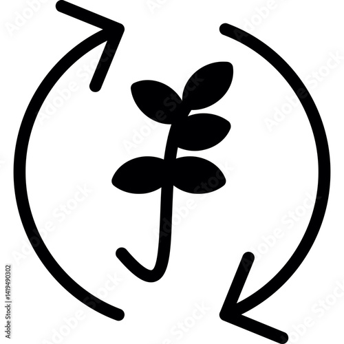 Crop Rotation Glyph Icon