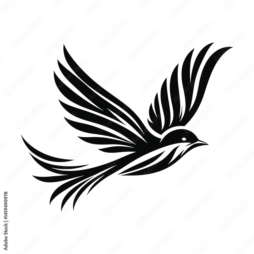 Fototapeta premium Flying Bird Vector Illustrator Design