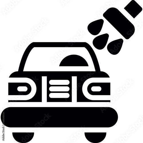 Car Wash Glyph Icon