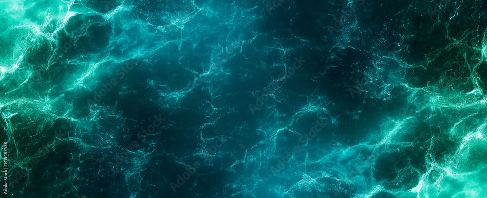 Fototapeta premium Abstract teal gradient on black background creates mesmerizing visual effect, evoking feelings of calmness and depth. vibrant colors blend seamlessly, enhancing overall aesthetic