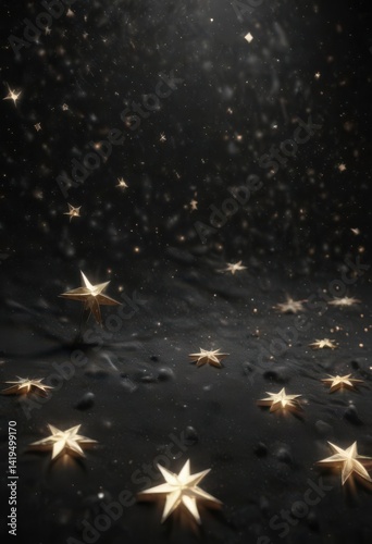 Diamond-like stars scattered on a deep black velvet backdrop ,  constellations,  celestial bodies,  starfield