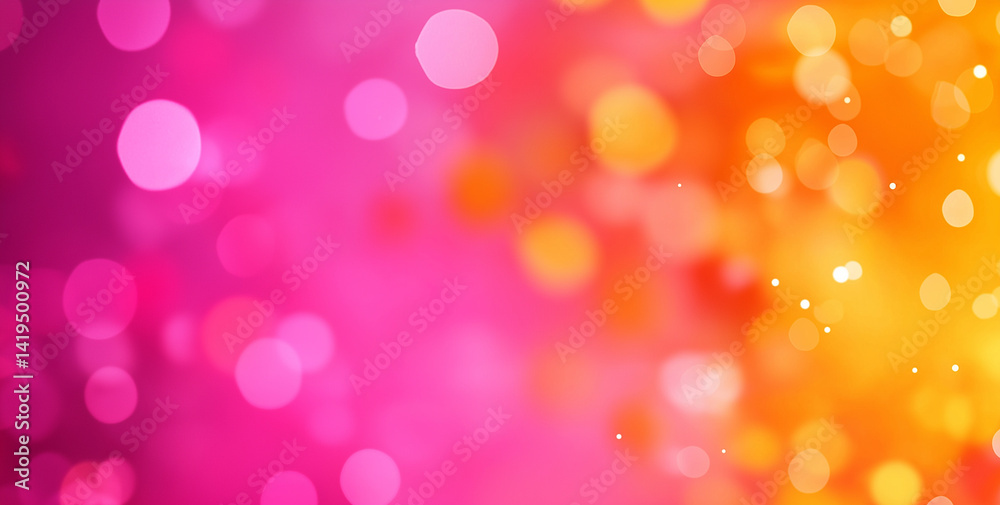 Bright and vibrant blurred background featuring gradient of pink and orange colors with soft bokeh effects, creating cheerful and lively atmosphere Bright and vibrant blurred background featuring gradient of pink and orange colors with soft bokeh effects, creating cheerful and lively atmosphere