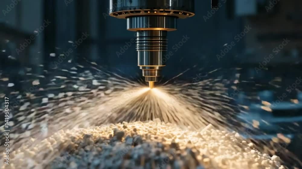 sparks from a grinder