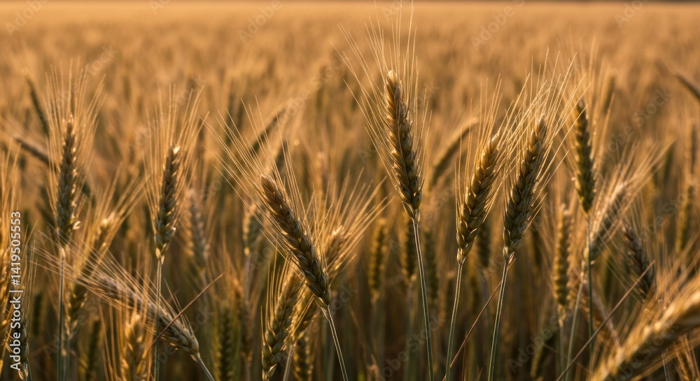 Obraz premium Wheat Field at Sunset, Photo