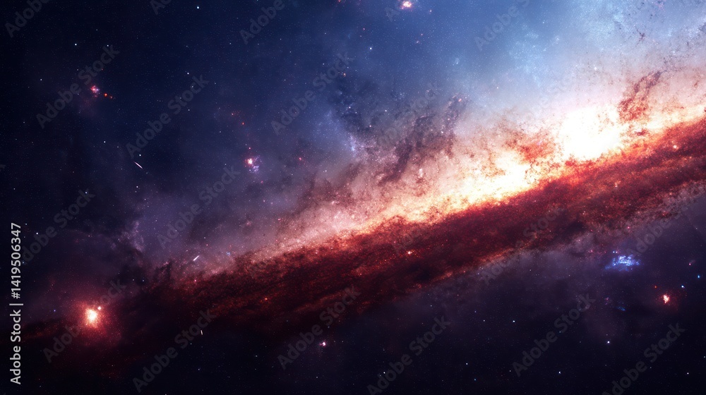 Fototapeta premium Cosmic nebulae in vibrant colors
