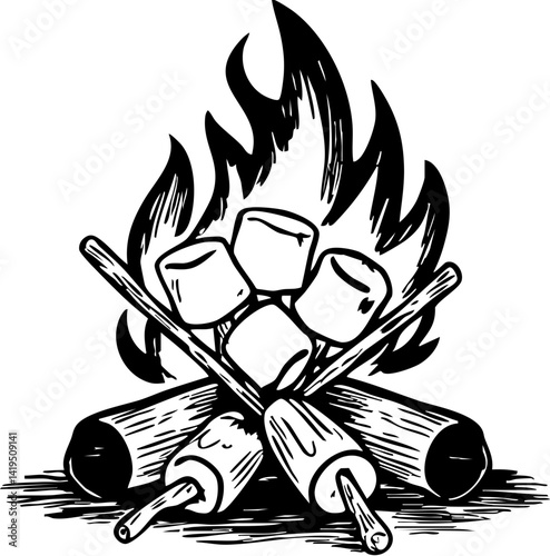 Celebrating canada day campfire fun with marshmallows outdoor gathering summer vibes joyful atmosphere