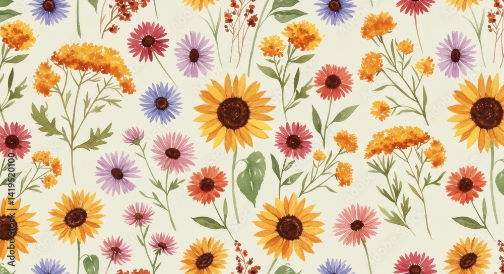 seamless background with flowers seamless background with flowers