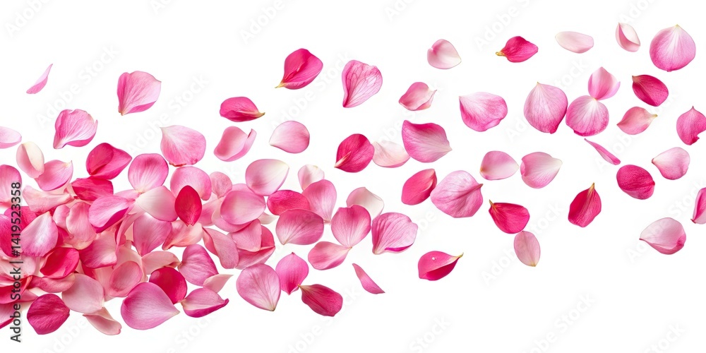 Whimsical Pink Petals Dance: Tilt-Shift Miniature Floating Flower Photography Whimsical Pink Petals Dance: Tilt-Shift Miniature Floating Flower Photography