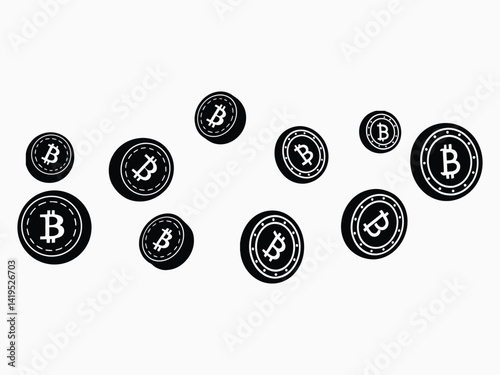 bitcoin isolated on white background