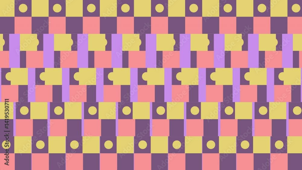 Vibrant Flat Pattern Animated Video Background Seamless Loop for Creative Projects