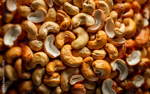 Cashew Nut CloseUp Healthy Snack, Delicious Ingredient, and Nutritional Powerhouse for a Balanced Diet and Recipe Inspiration