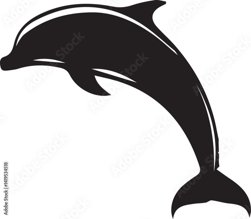 Dolphin silhouette vector EPS 