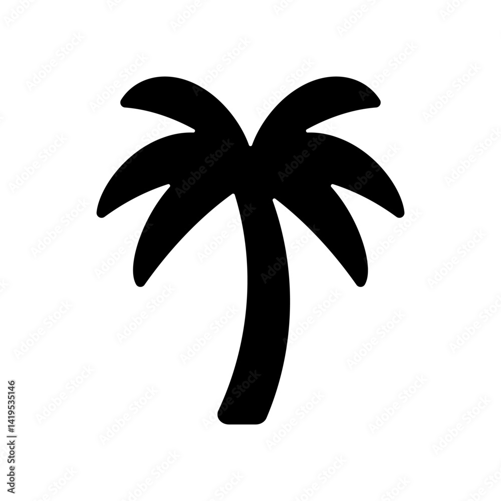 ヤシの木のアイコンイラスト ヤシの木のアイコンイラスト
