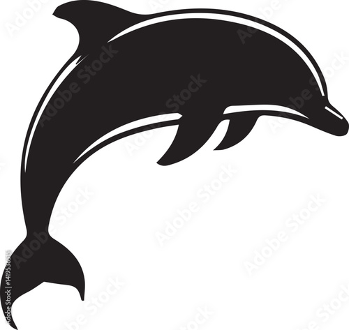 Dolphin silhouette vector EPS 