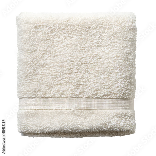 Folded fluffy material cloth textile item isolated on transparent background