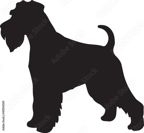 Standard Schnauzer dog silhouette dog breeds pet animals