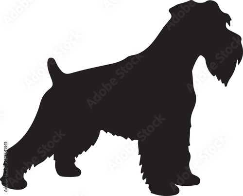 Standard Schnauzer dog silhouette dog breeds pet animals