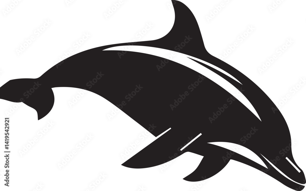 Obraz premium Dolphin silhouette vector EPS 