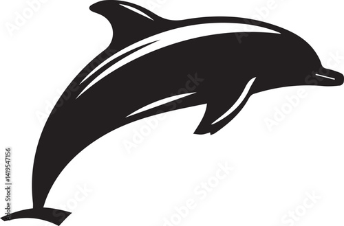 Dolphin silhouette vector EPS 