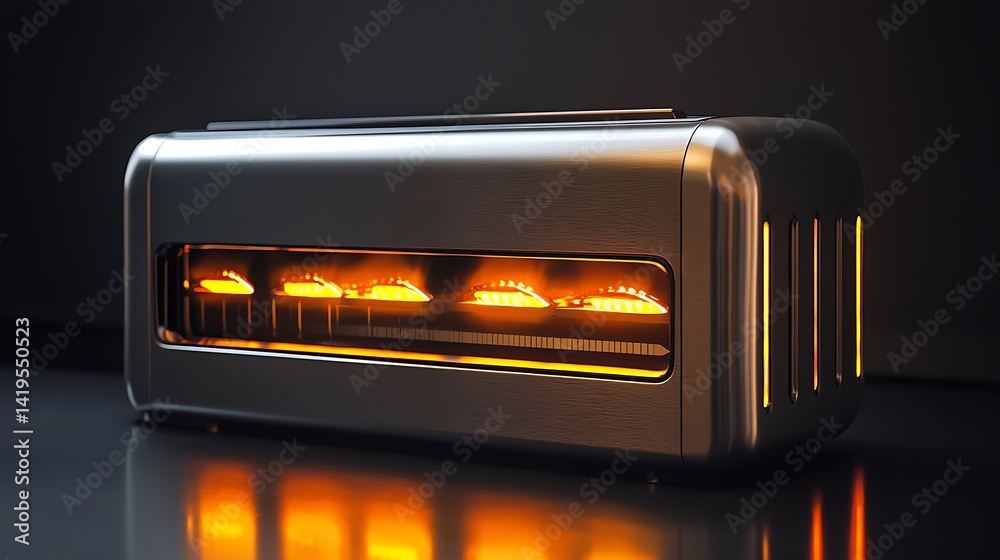 Modern Electric Heater with Soft Glow and Elegant Design for Home Comfort and Warmth