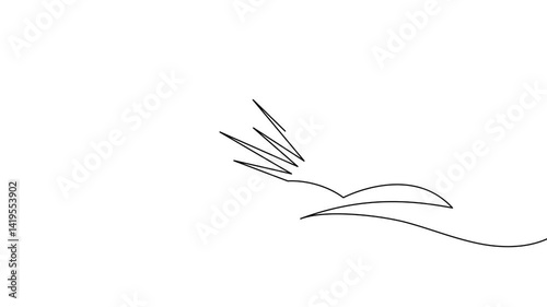 Sun continuous one line drawing animation video