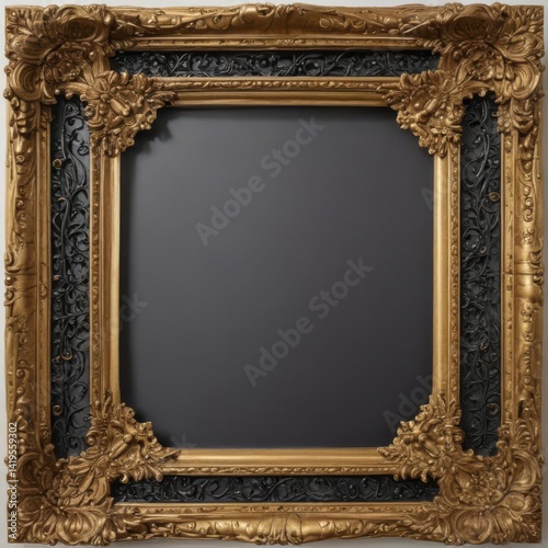 gold picture frame, antique gold frame, vintage gold frame