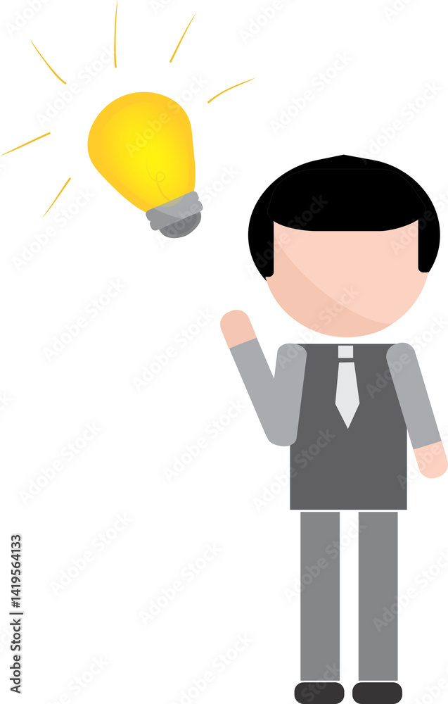 businessman with idea businessman with idea