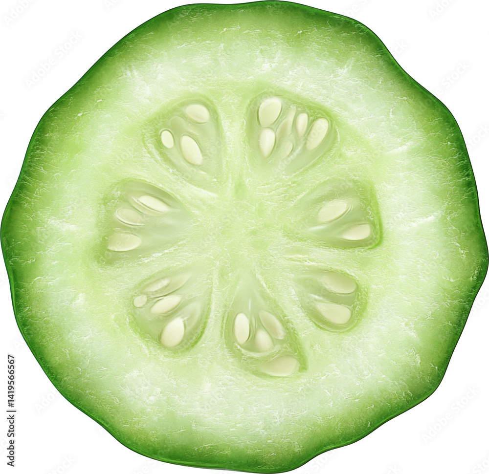 Cucumber slice PNG picture