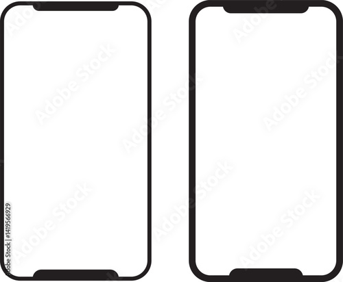 black smartphone vector icon. mobile phone mockup front view. vector illustration sign symbol design
