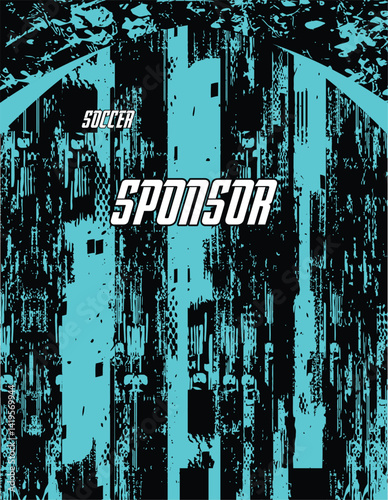 Grunge Abstract Geometric Vector Pattern for Sports Jersey Sublimation