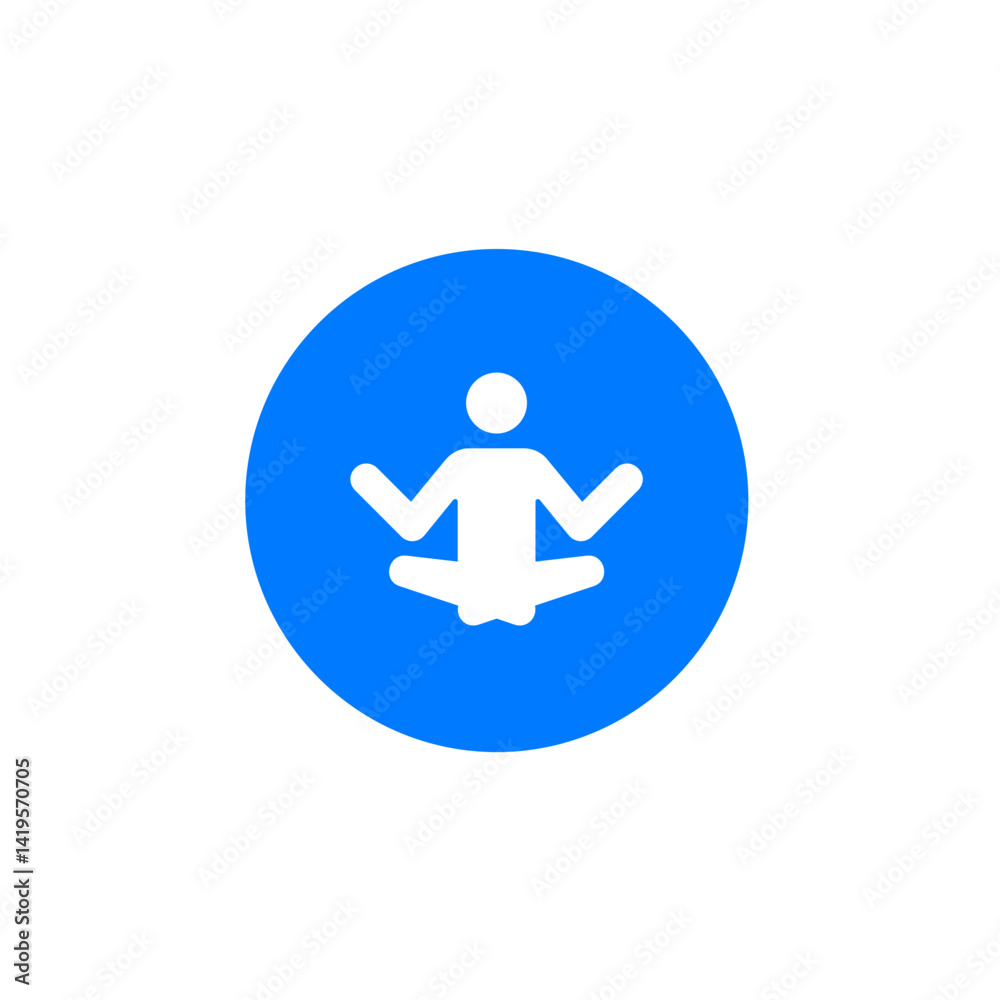 Mind and Body Filled Circle Icon Mind and Body Filled Circle Icon
