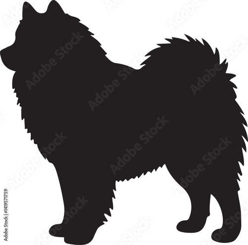Swedish Lapphund dog silhouette dog breeds pet animals