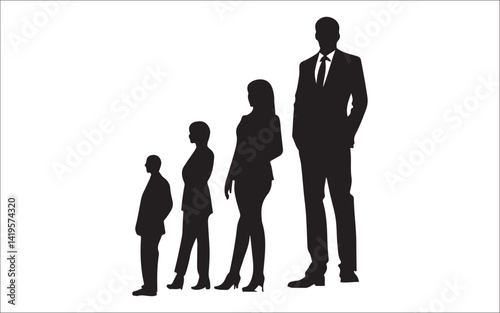 Business Deal Silhouette Professionals Handshake People Professional Man  Vector Illustration