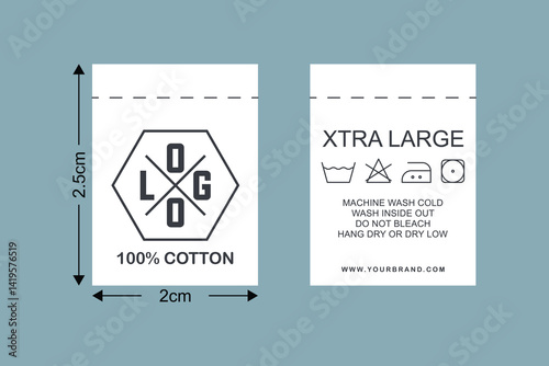 Minimalist Woven Clothing Label Design Template
