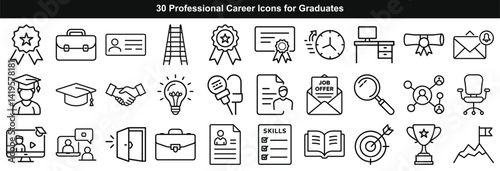 Professional Career Icons for Graduates