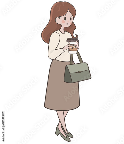 girl with a cup of coffee