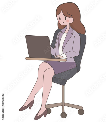 business woman with laptop