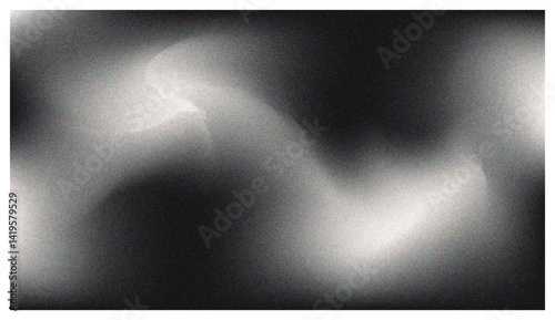 Abstract monochrome image featuring soft gradients and blurred shapes creating a dreamlike atmosphere