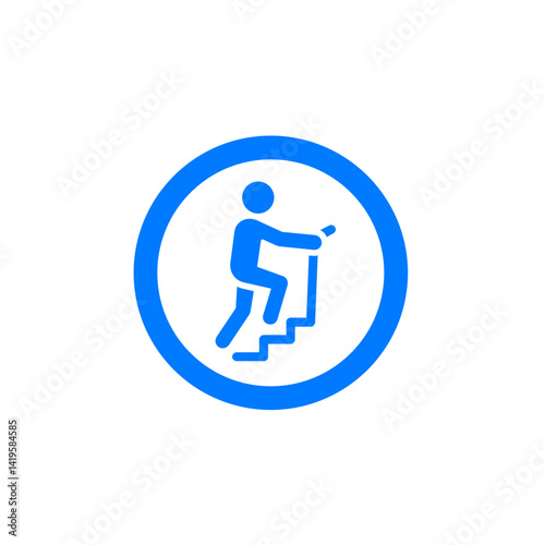 Stair Stepper Icon (Circle)