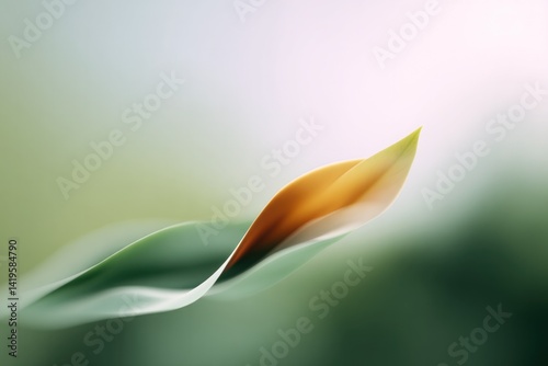 serene abstract composition features flowing organic shapes resembling elements of nature immersed in soft earth tones