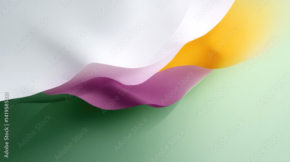 Naklejka premium abstract illustration with minimalistic design showcasing vibrant colors and smooth textures