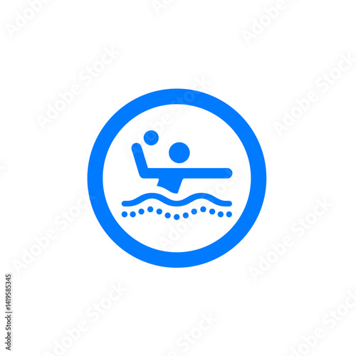 Water Polo Icon (Circle)