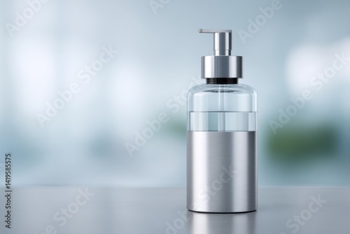 capturing minimalistic scene of state-of-the-art water purification technology apparatus in laboratory setting