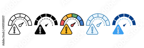 Risk Tolerance  Icon Set Multiple Style Collection