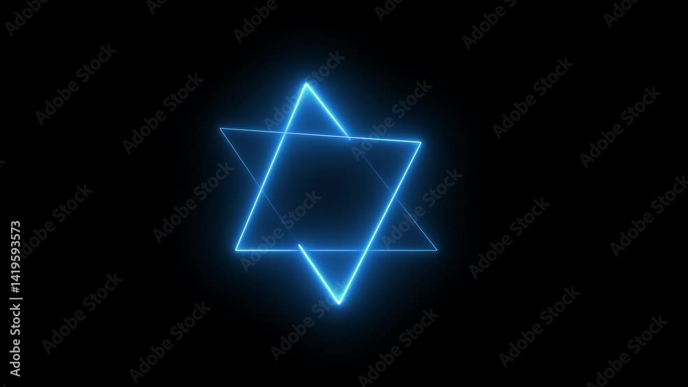 Abstract glowing neon triangle animation. Seamless looping neon frame background. Abstract glowing neon triangle animation. Seamless looping neon frame background.