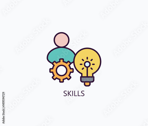 Skills Icon Or Logo Isolated Illustration