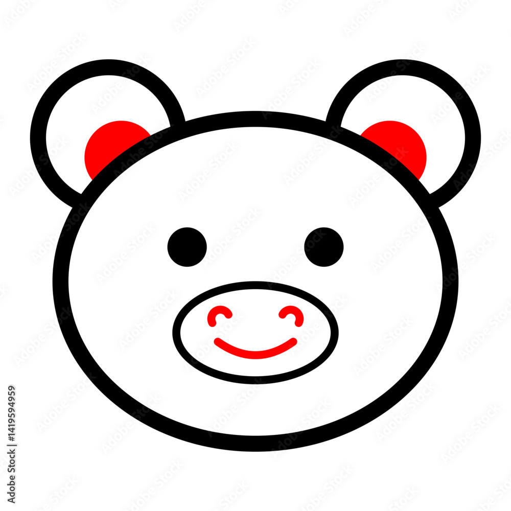 Fototapeta premium Cute Bear Dual Tone