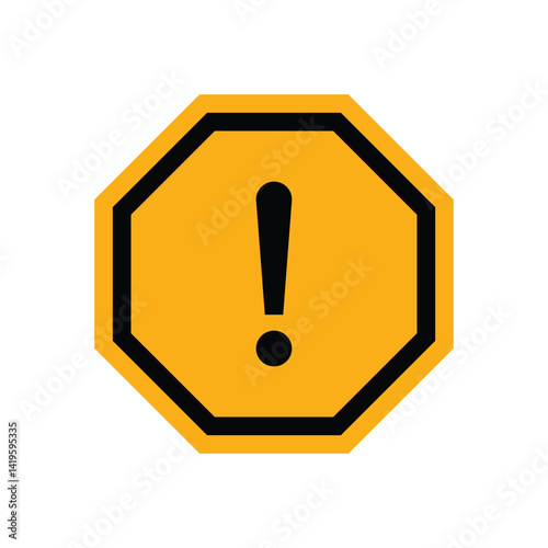 Caution alarm, danger sign collection, attention vector icon, yellow, red and black fatal error message element, exclamation mark of warning attention icon
