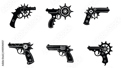 Modern Beautiful Guns Icon   graphic design  
